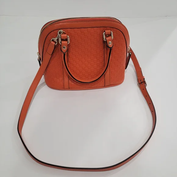 Gucci Mini Microguccissima Dome Orange Bag - Picture 9 of 12